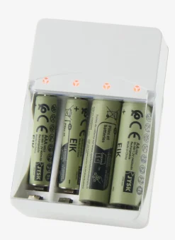 EIKChargeur de piles EIK a/prise blanc