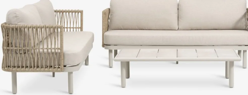 EJLBYEnsemble lounge EJLBY 5 personnes beige