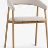 EJSINGChaise EJSING tissu beige/coloris chêne naturel