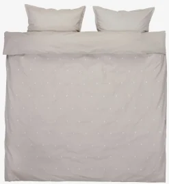 ELLIEGoldParure de lit ELLIE 240x220 gris clair avec broderies