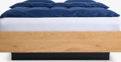 ELLINGECadre de lit ELLINGE 140x190 a/rangement coloris chêne chaud