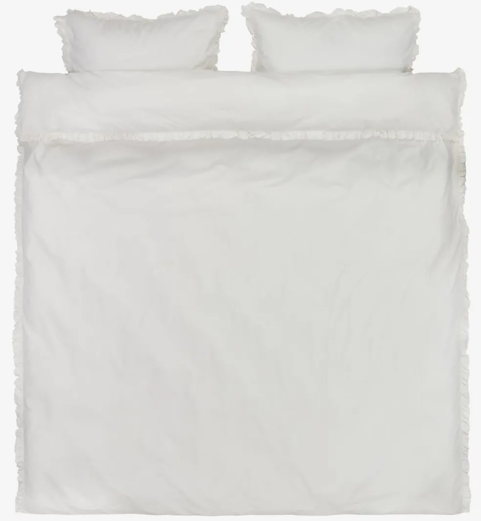 ELMAGoldParure de lit ELMA coton lavé 240x220 blanc