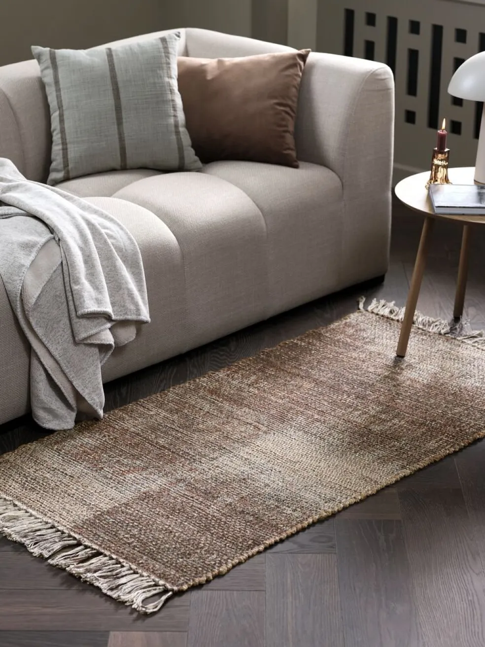 ENGSYRETapis ENGSYRE 70x140 naturel/aubergine