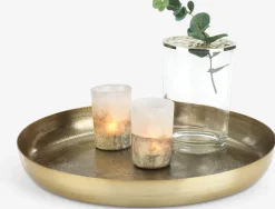 ERLINGPlateau décoratif ERLING Ø34xH4cm laiton