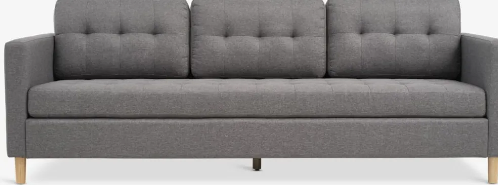 FALSLEVCanapé FALSLEV 3 places tissu gris