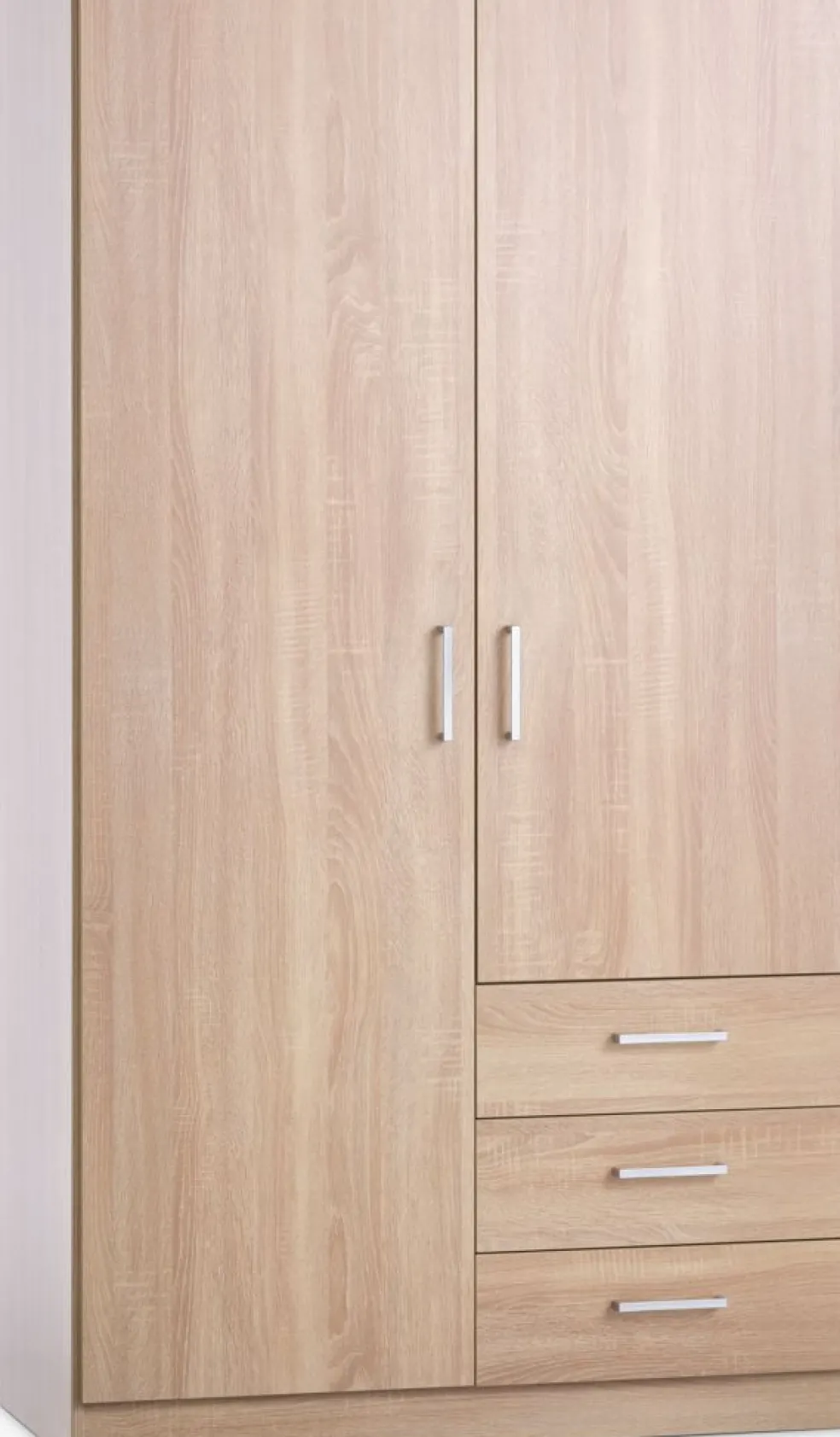 FANDRUPArmoire FANDRUP 97x176 2 portes 3 tiroirs coloris chêne c.