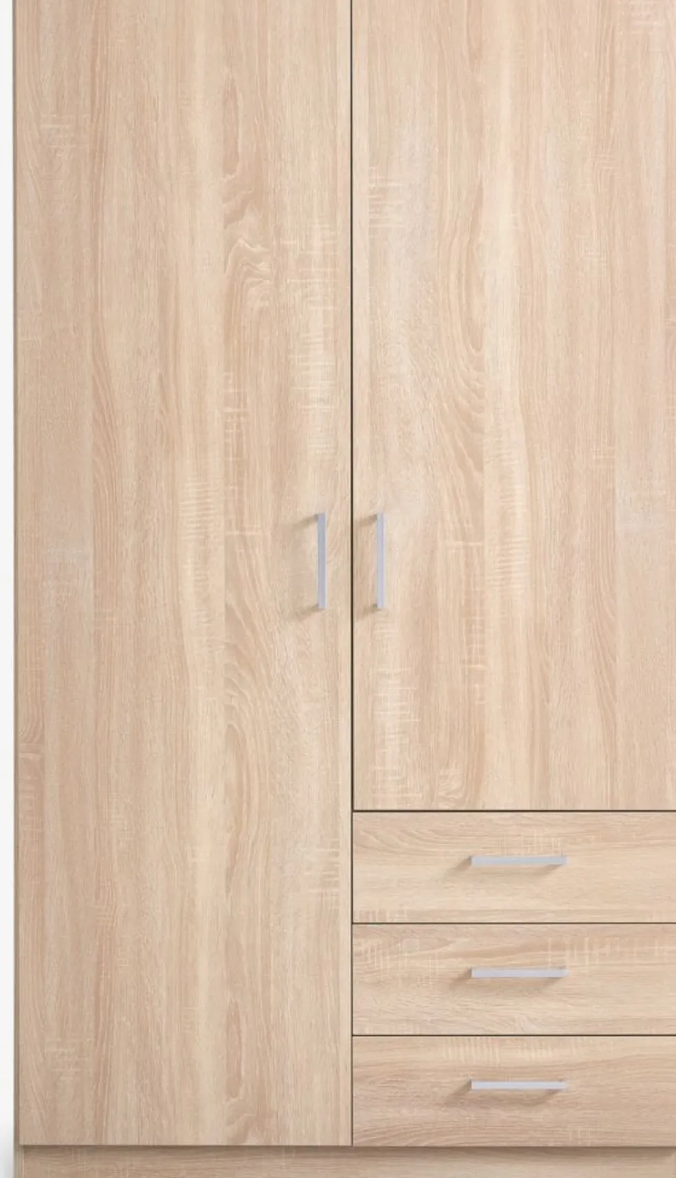 FANDRUPArmoire FANDRUP 97x176 2 portes 3 tiroirs coloris chêne c.