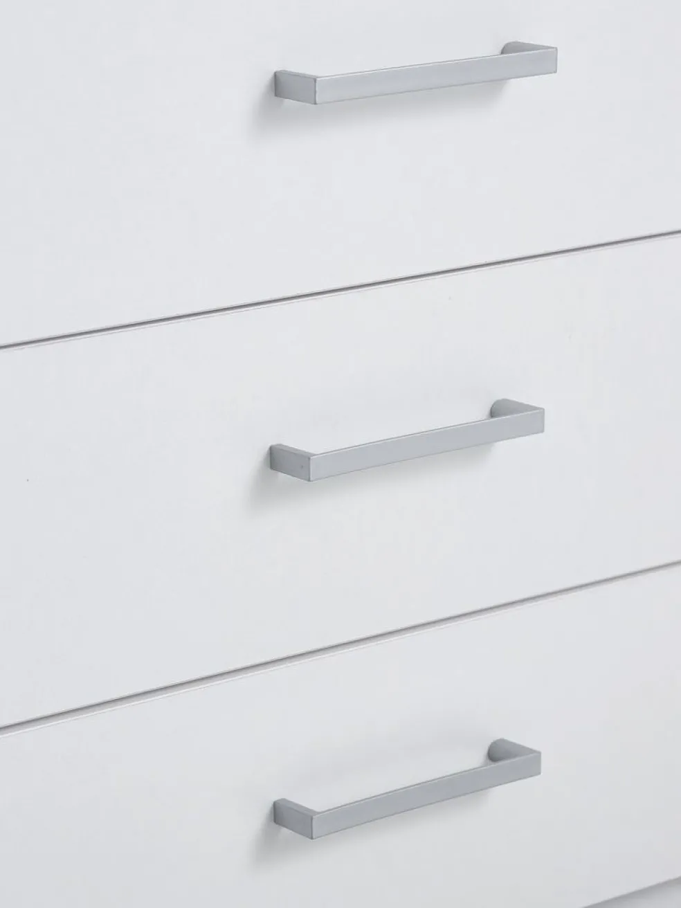 FANDRUPArmoire FANDRUP 145x176 3 portes 3 tiroirs blanc