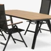 FAUSING + BREDSTENFAUSING L220 table naturel + 4 BREDSTEN chaises noir