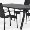 FAUSING + GUDHJEMFAUSING L220 table + 4 GUDHJEM chaises noir