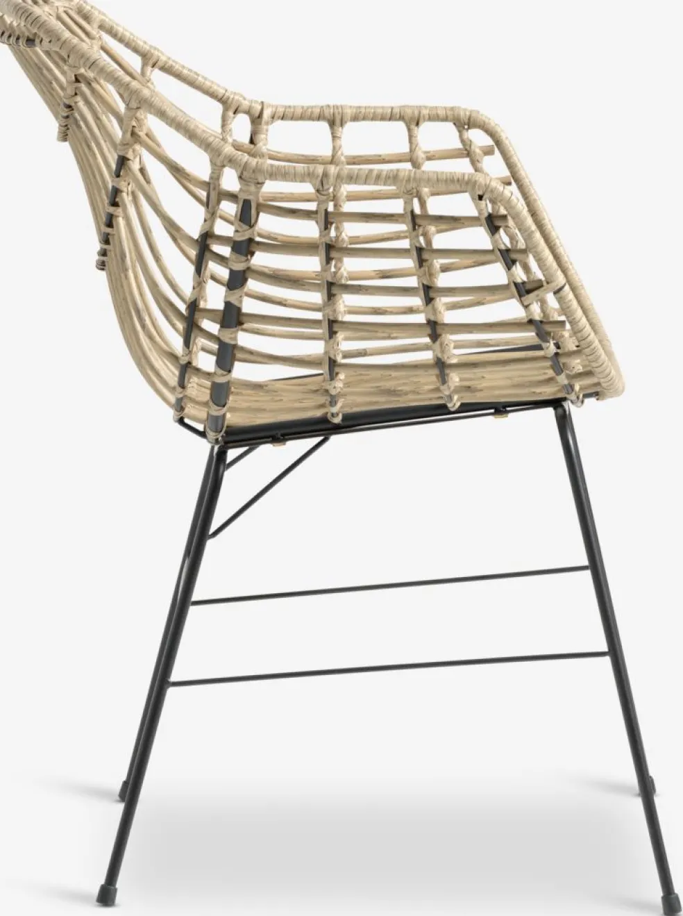 FAUSING + ILDERHUSEFAUSING L220 table noir + 4 ILDERHUSE chaises naturel