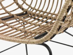 FAUSING + ILDERHUSEFAUSING L220 table noir + 4 ILDERHUSE chaises naturel