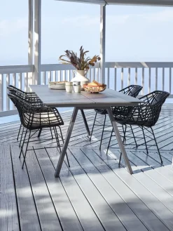 FAUSING + ILDERHUSEFAUSING L220 table + 4 ILDERHUSE chaises noir
