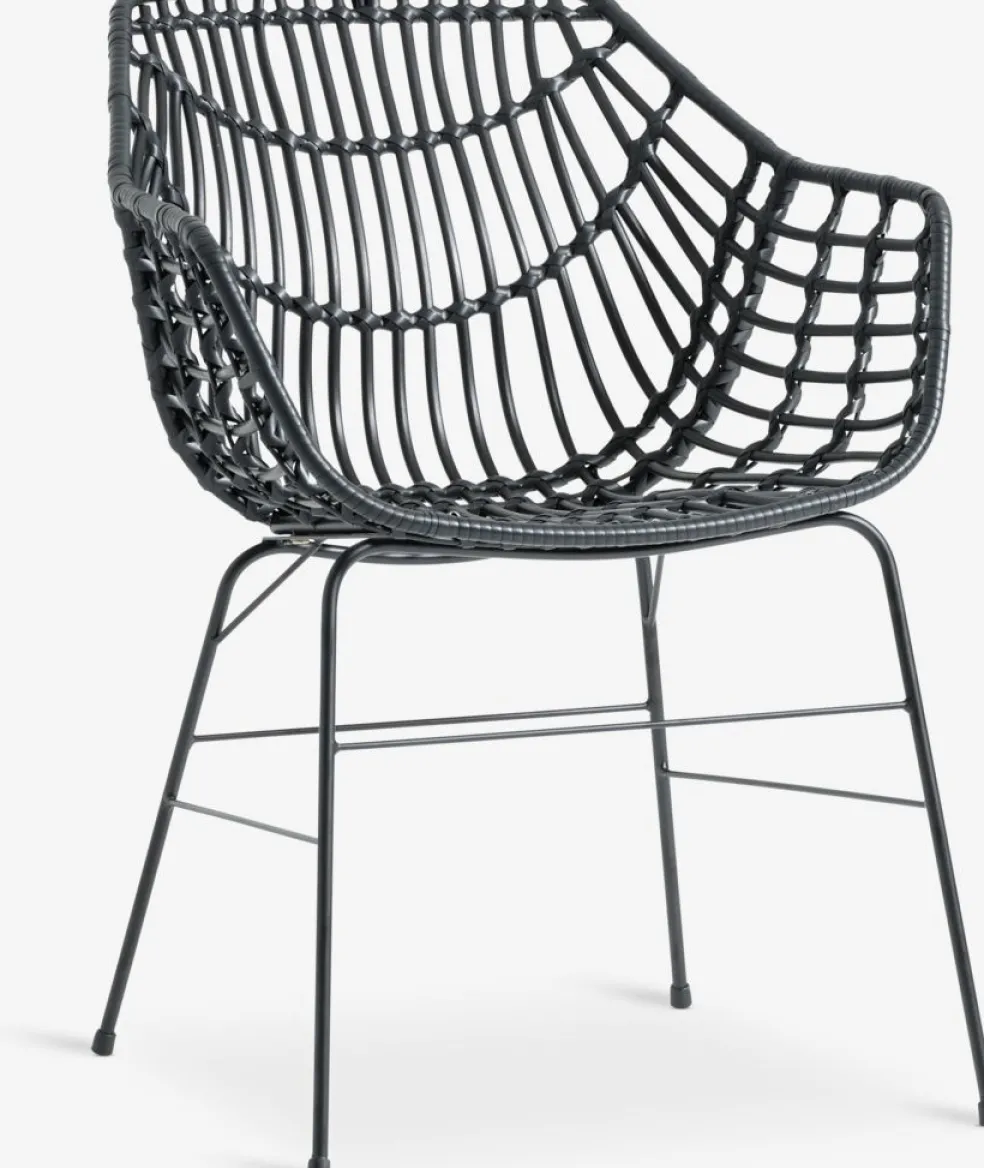 FAUSING + ILDERHUSEFAUSING L220 table naturel + 4 ILDERHUSE chaises noir