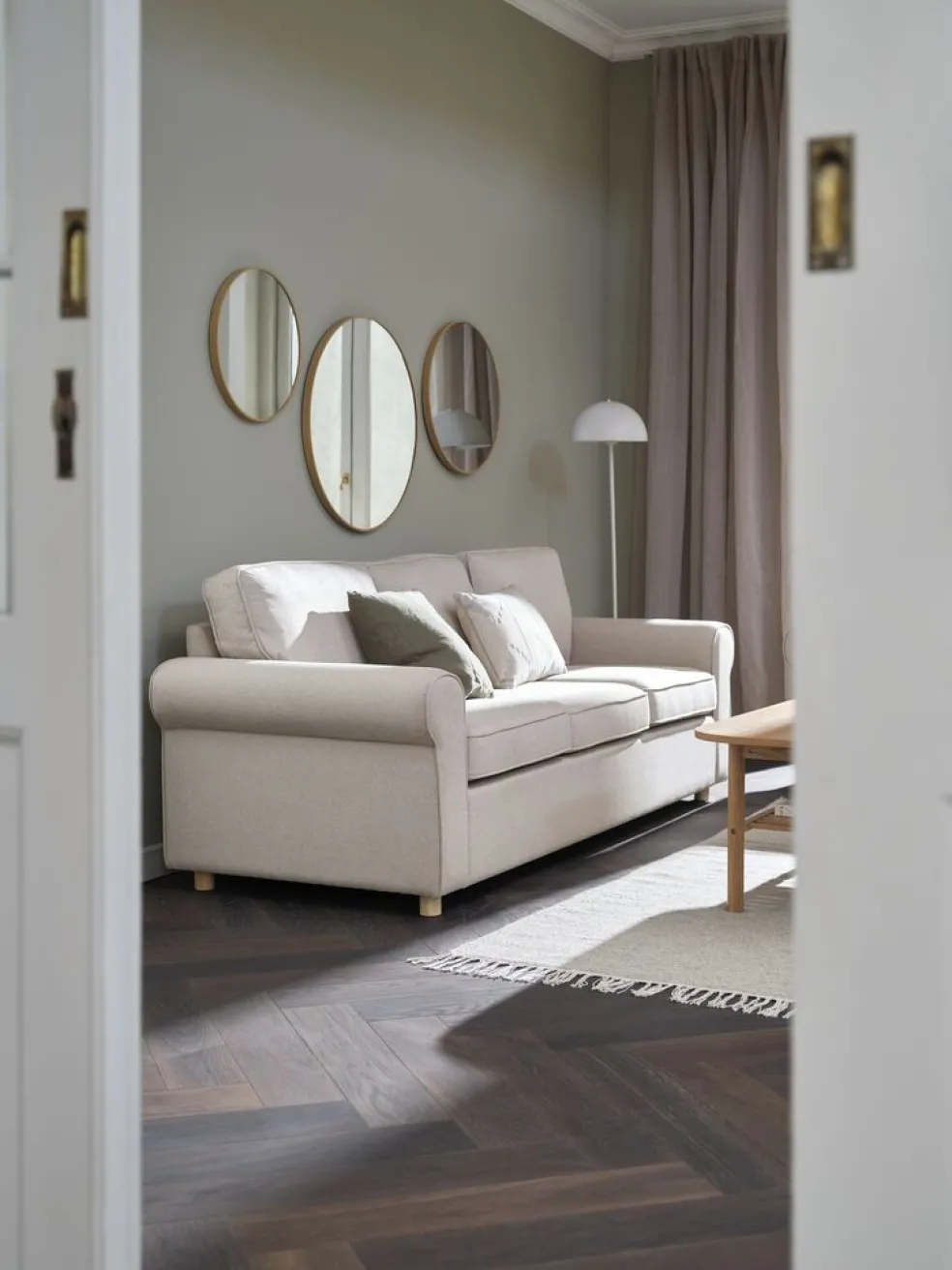 FERRITSLEVCanapé FERRITSLEV 3 places tissu beige