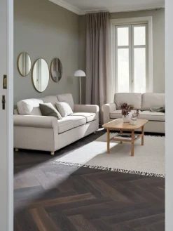 FERRITSLEVEnsemble canapés FERRITSLEV 2 pièces tissu beige