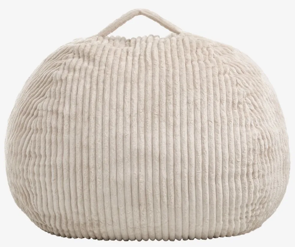 FOULUMPouf poire FOULUM 109x80x109 tissu velours côtelé beige
