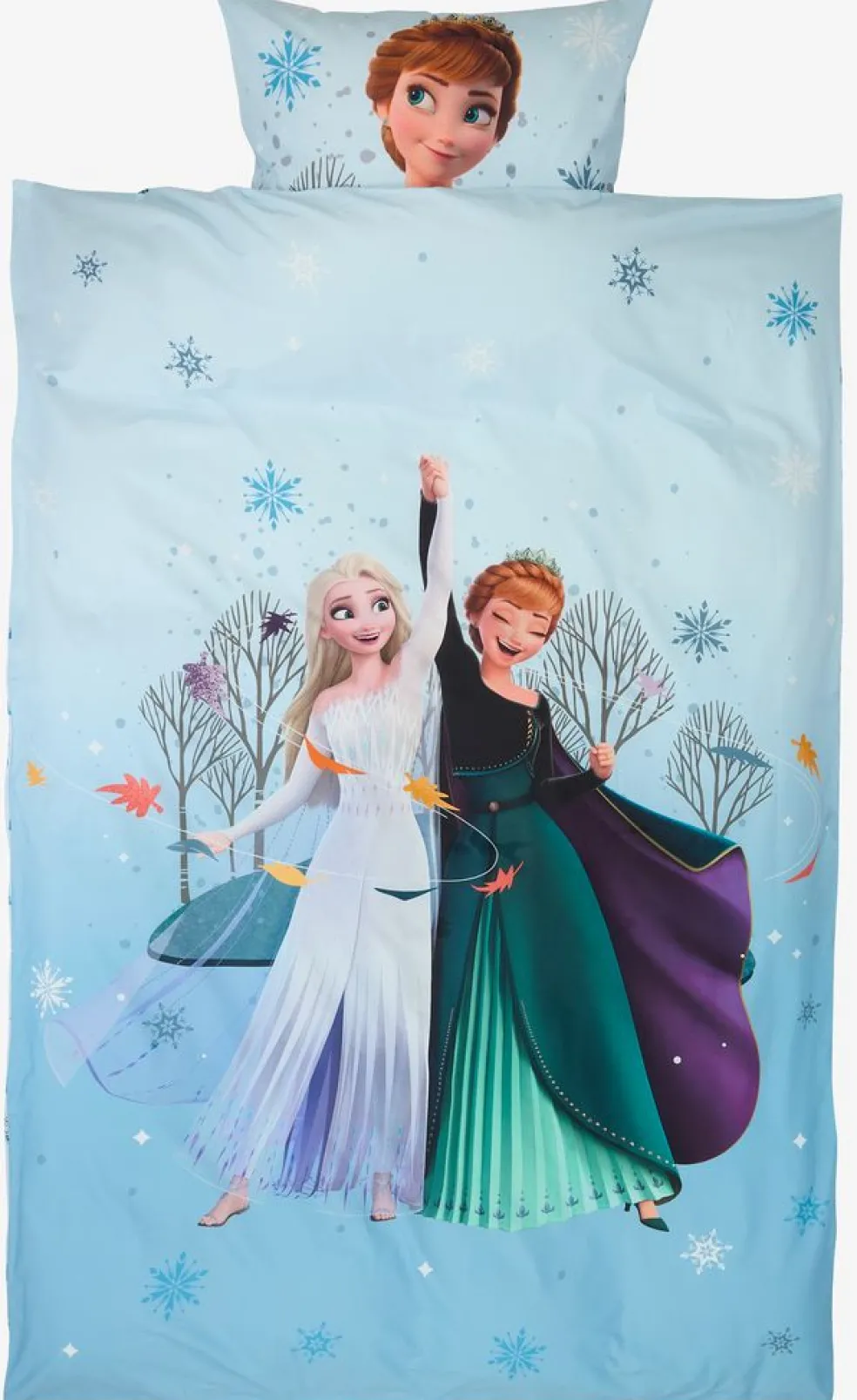 FROZENParure de lit REINE DES NEIGES 140x200 bleu clair
