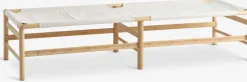 FRYDENDALBanquette FRYDENDAL 196x72 tissu beige/bambou