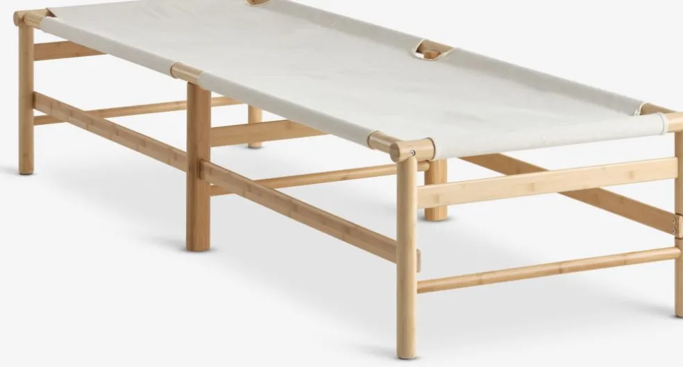 FRYDENDALBanquette FRYDENDAL 196x72 tissu beige/bambou