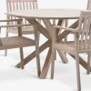 FUGLSAND + RADSTEDFUGLSAND Ø120 + 4 RADSTED chaises acacia massif