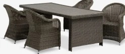 GAMMELBYGAMMELBY L225 table + 4 GAMMELBY chaises gris
