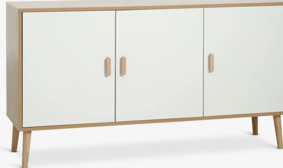 GAMTOFTEBuffet GAMTOFTE 3 portes coloris chêne chaud/blanc