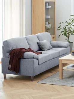 GEDVEDCanapé GEDVED 3 places tissu gris clair