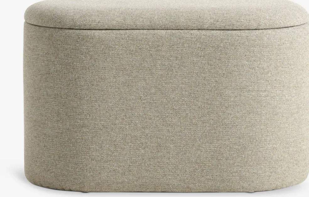GISLEVPouf GISLEV 65x36 a/rangement tissu sable