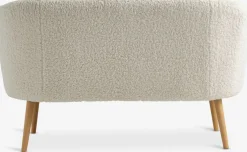 GISTRUPCanapé GISTRUP 2 places tissu teddy blanc cassé