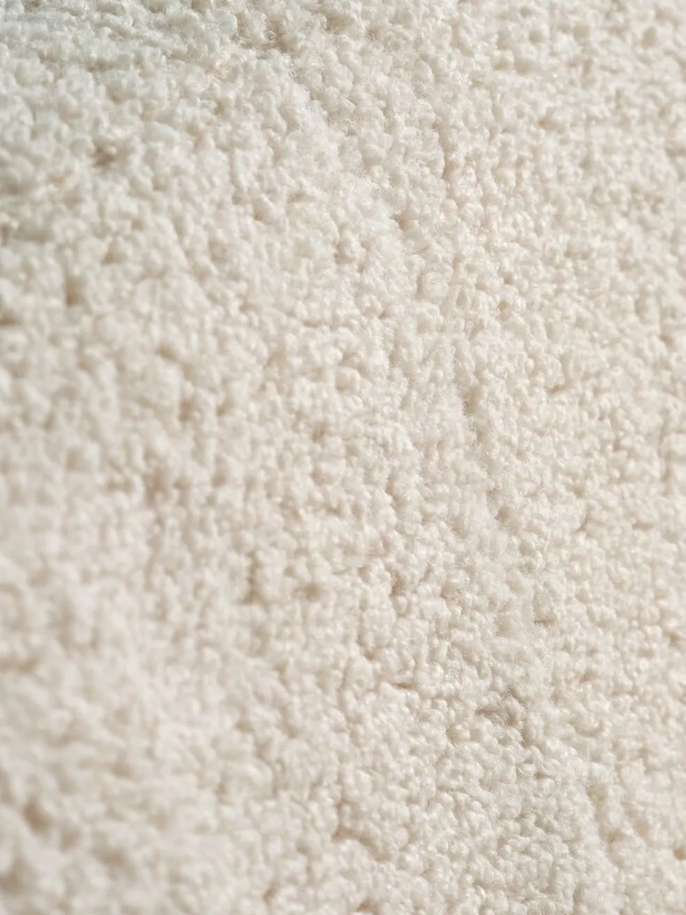 GISTRUPCanapé GISTRUP 2 places tissu teddy blanc cassé