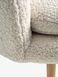 GISTRUPCanapé GISTRUP 2 places tissu teddy blanc cassé