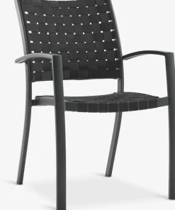 GLOMFJORDChaise empilable GLOMFJORD noir