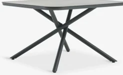 GOTHENBURG + TRILLEVALLENGOTHENBURG L120 table gris + 4 TRILLEVALLEN chaises noir