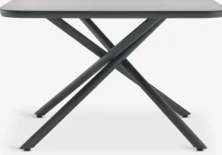 GOTHENBURG + TRILLEVALLENGOTHENBURG L120 table gris + 4 TRILLEVALLEN chaises noir