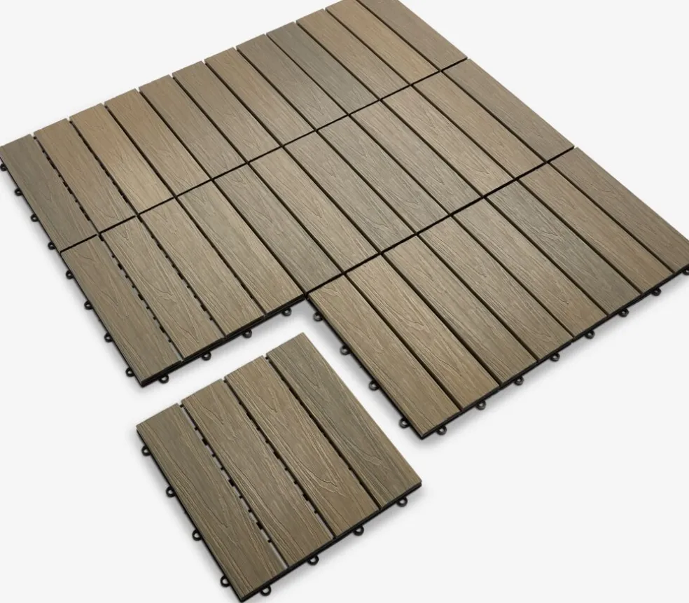 GRAVANDDalle de terrasse GRAVAND l30xL30 imitation bois gris 9pcs