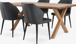 GRIBSKOV + LUNDERSKOVGRIBSKOV L180 table chêne + 4 LUNDERSKOV chaises anthracite