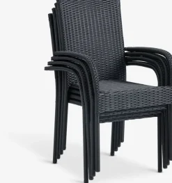 GUDHJEMChaise empilable GUDHJEM noir