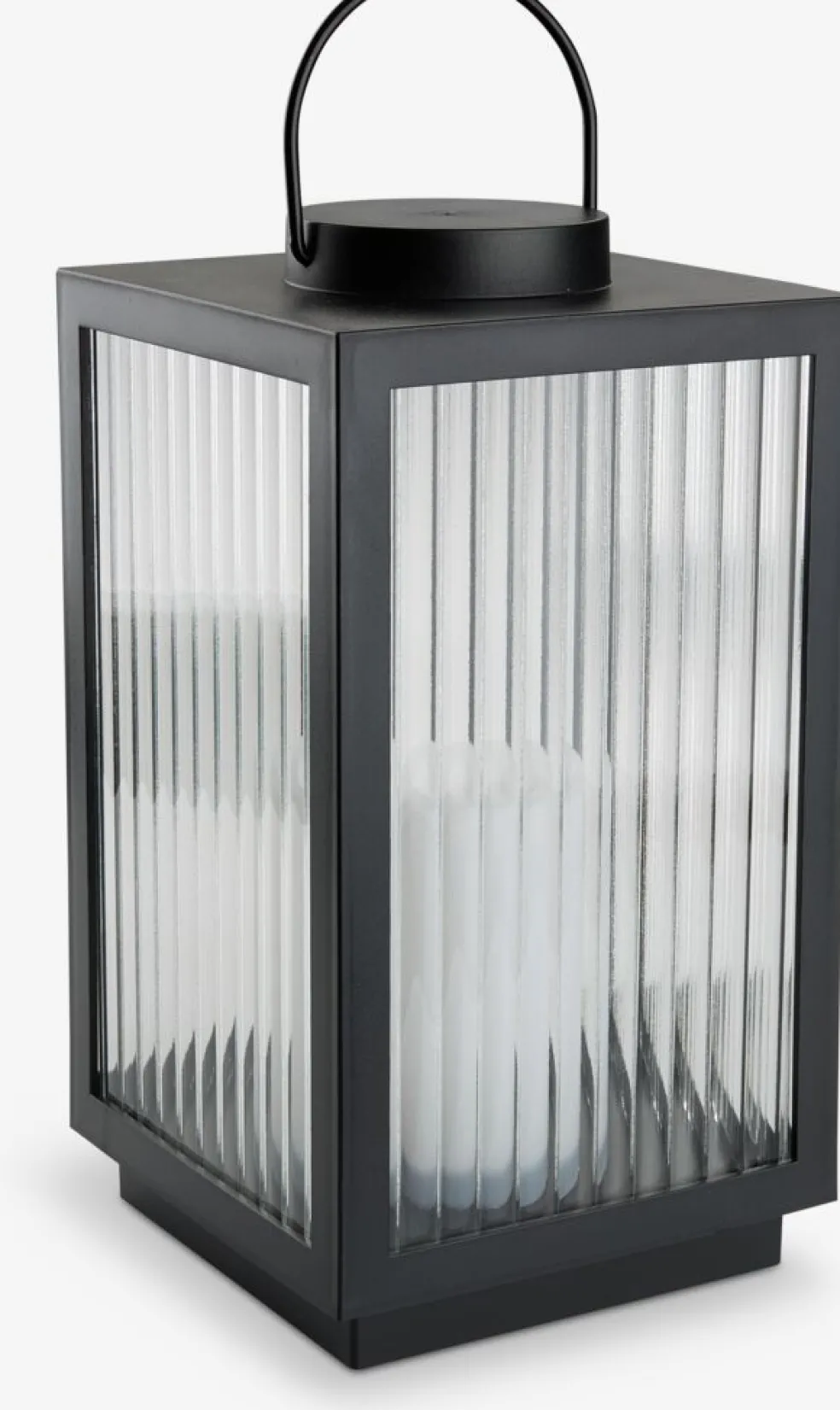 GULDSMEDLanterne GULDSMED l16xL16xH29cm a/LED noir