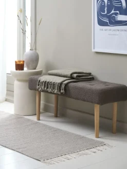HAGEBROBanc HAGEBRO tissu gris foncé/naturel