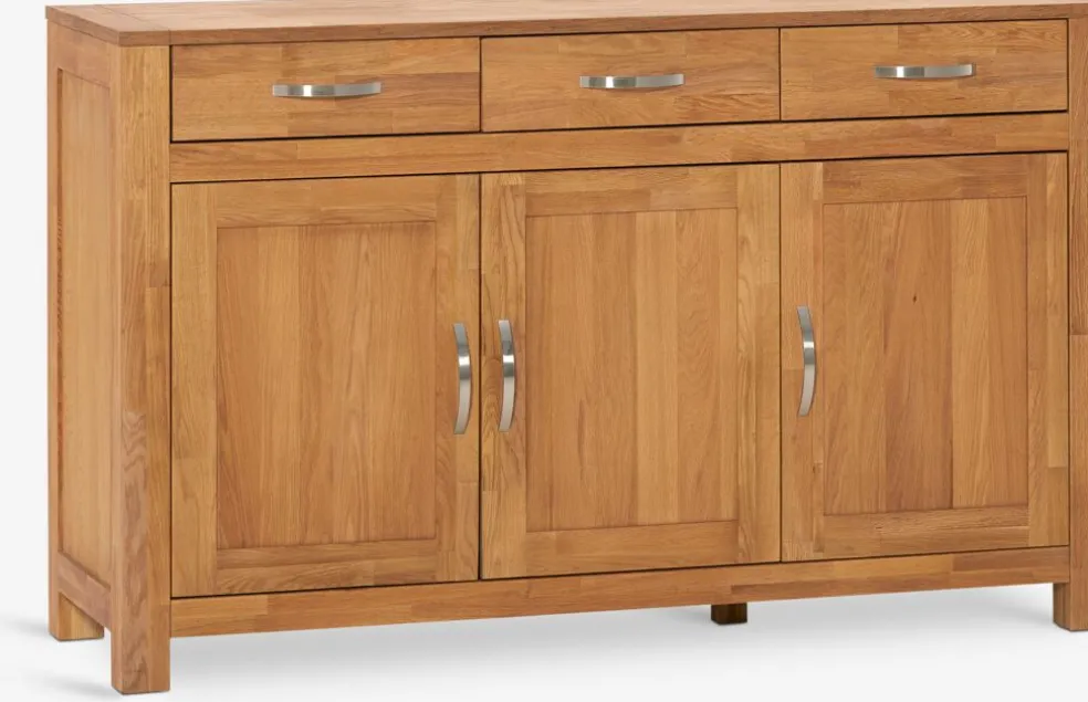 HAGEBuffet HAGE 3 portes 3 tiroirs chêne naturel