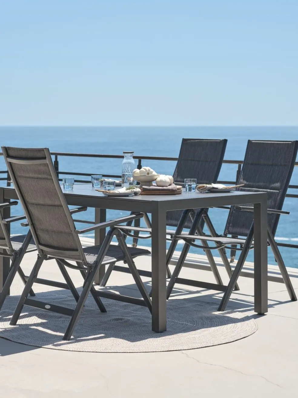 HAGEN + MYSENHAGEN L160 table + 4 MYSEN chaises gris