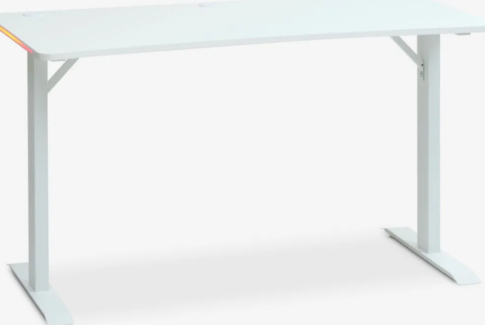 HALBJERGBureau gaming HALBJERG 65x135 a/LED blanc