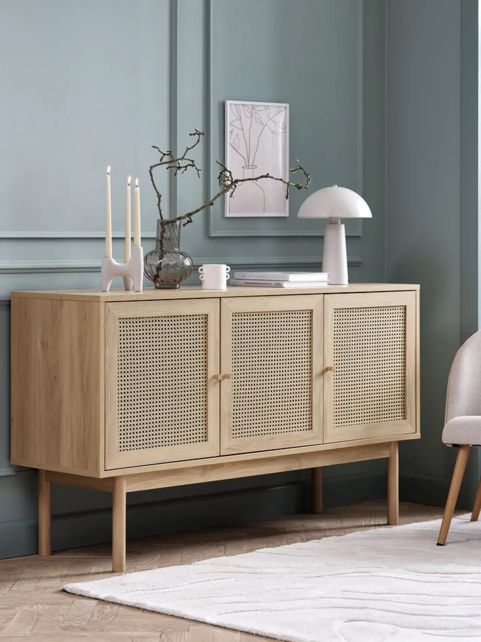 HALMSTADBuffet HALMSTAD 3 portes poly/coloris chêne chaud