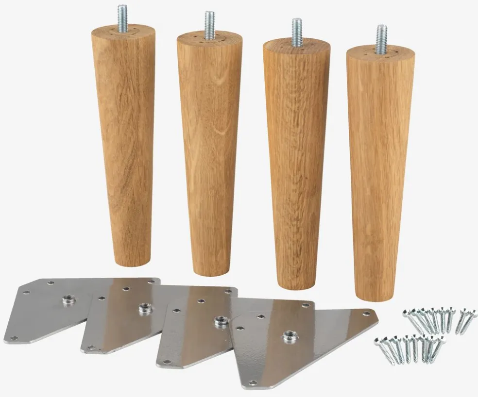 HAMNELVAPieds de lit Ø5xH19cm HAMNELVA chêne 4pcs/pqt