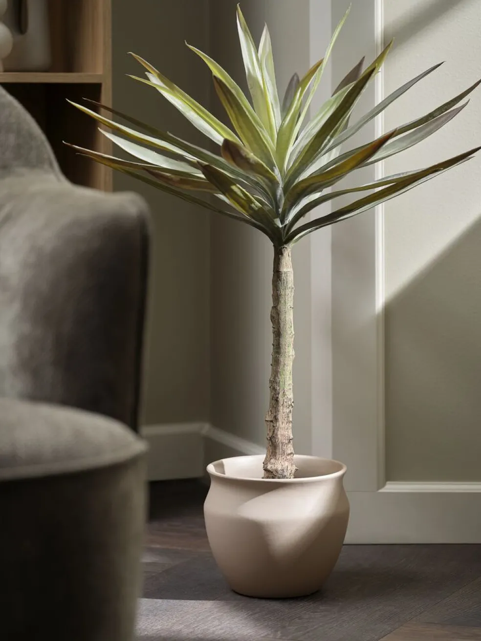 HARALDURCache-pot HARALDUR Ø20xH17cm gris chaud