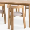 HARESKOV + BOVRUPHARESKOV L200 table coloris chêne naturel + 4 BOVRUP chaises