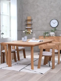HARESKOV + BOVRUPHARESKOV L200 table coloris chêne naturel + 4 BOVRUP chaises