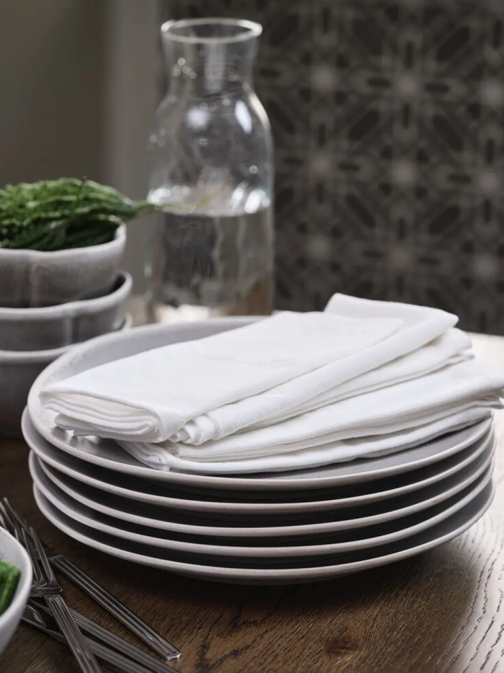 HEIFRYTLEServiette en tissu HEIFRYTLE 40x40 blanc