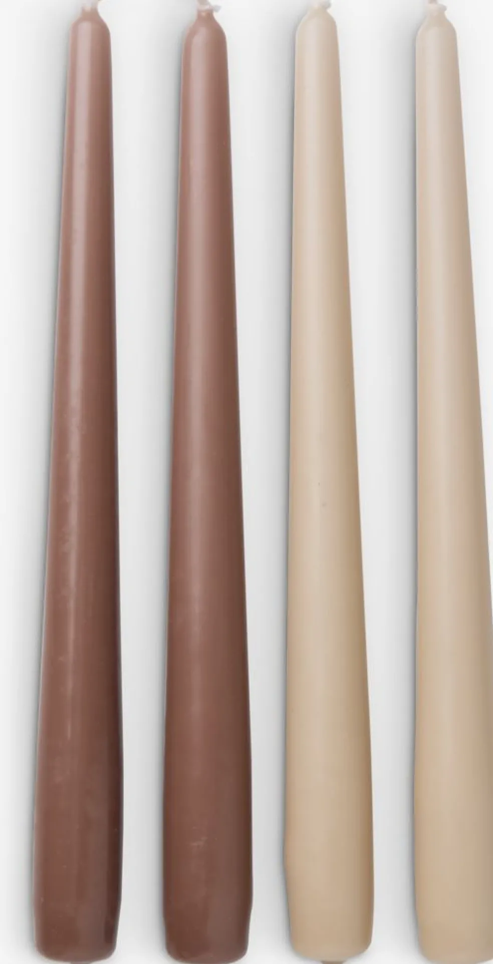 HEINOBougie HEINO H25cm beige/brun 4pcs/pqt